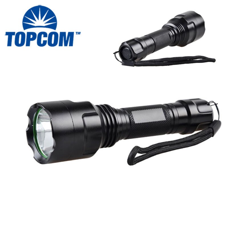 TopCom-고출력 XPE Q5 Led 토치 C8, LED 손전등, 토치, 하드 라이트, 롱샷 라이트, 사이클링 사냥용